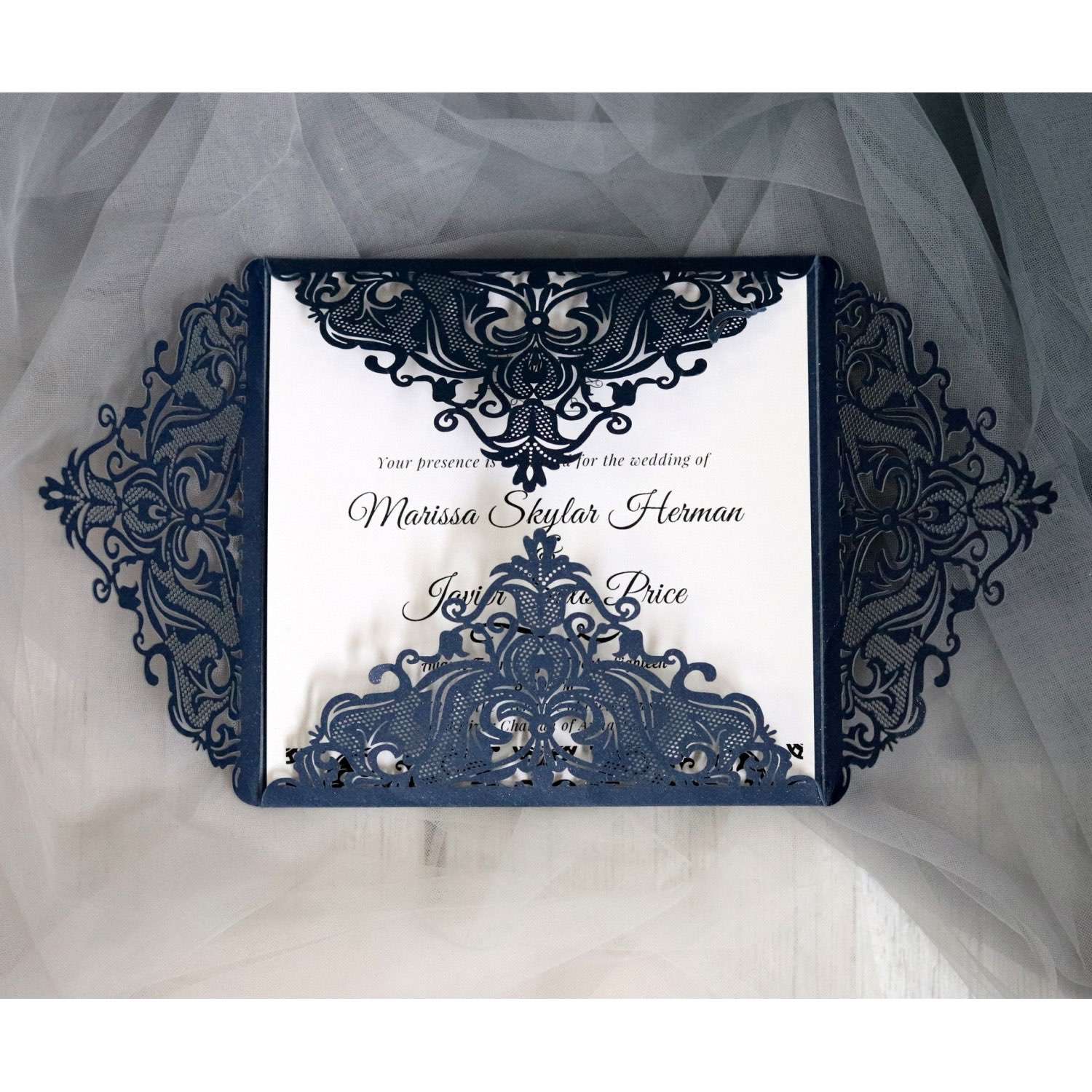 Laser Invitation Card Wedding Invitation Simple Style Holiday Cards